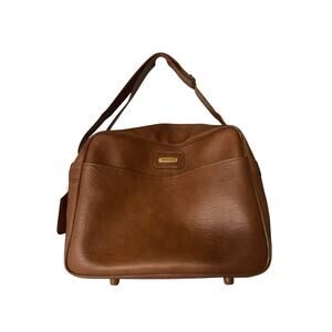 Vintage Sasson Travel Luggage Bag 1980's Premium Travel Purse Bag Brand Brown